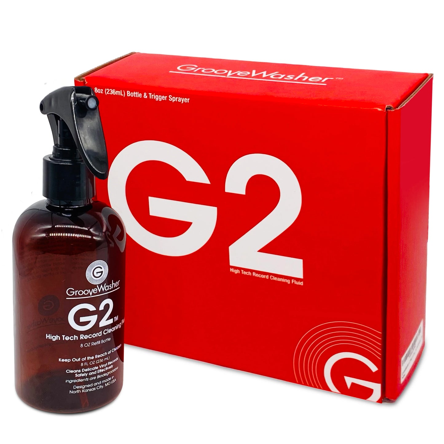 Groovewasher - G2 High Tech Record Cleaning Fluid 8 Oz Refill Bottle