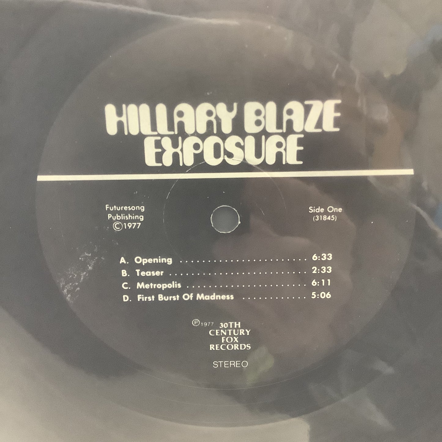Hillary Blaze Exposure - self-titled - 30th Century Fox LP