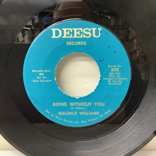 Maurice Williams - Being Without You / Baby, Baby - Deesu 7" Single