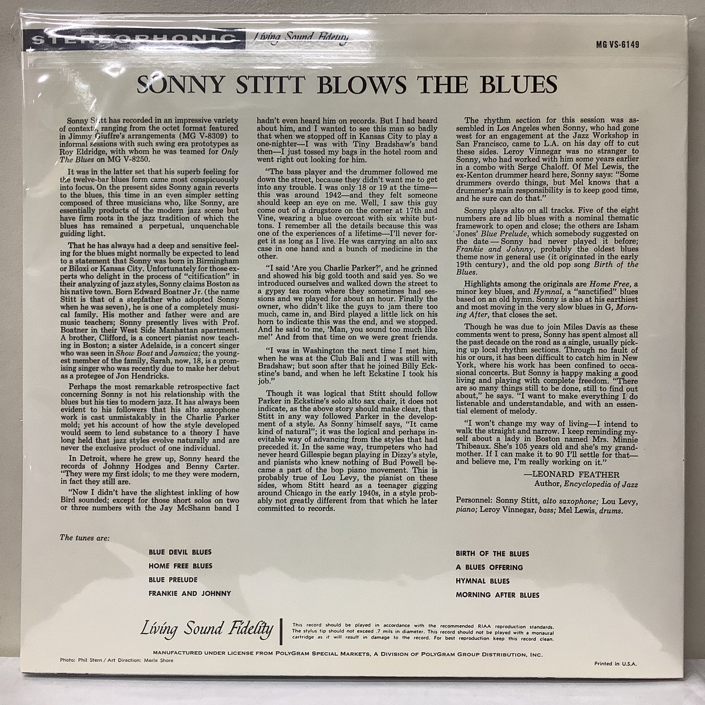 Sonny Stitt - Blows the Blues - Classic Records 4x45RPM LP Set