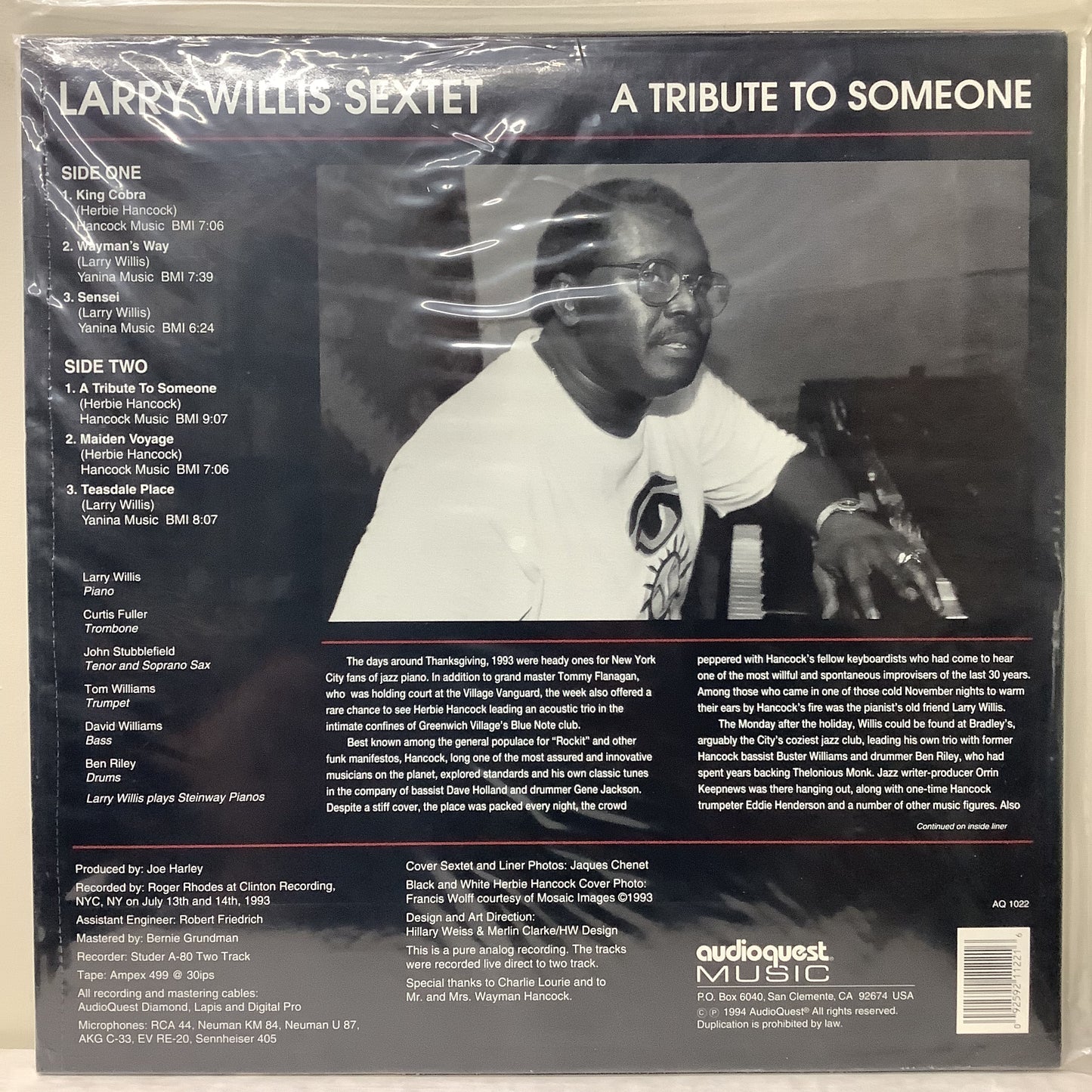 Larry Willis - A Tribute To Someone - Audioquest LP