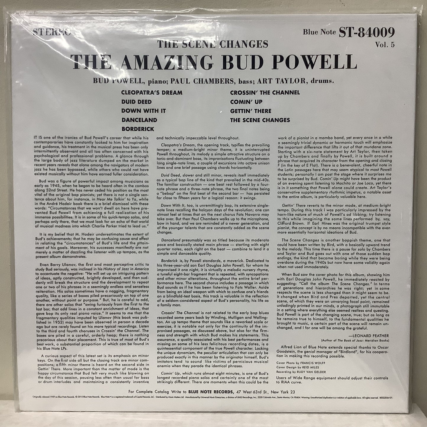Bud Powell - The Amazing Bud Powell - Music Matters LP