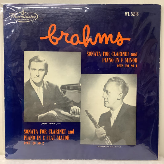 Brahms - Sonatas for Clarinet and Piano - Westminster Mono LP