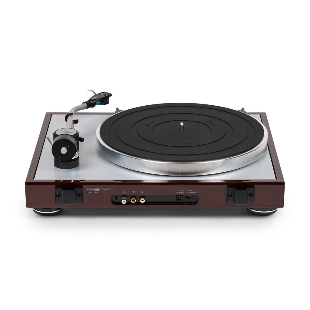 Thorens TD 403 DD, Gloss Walnut detail