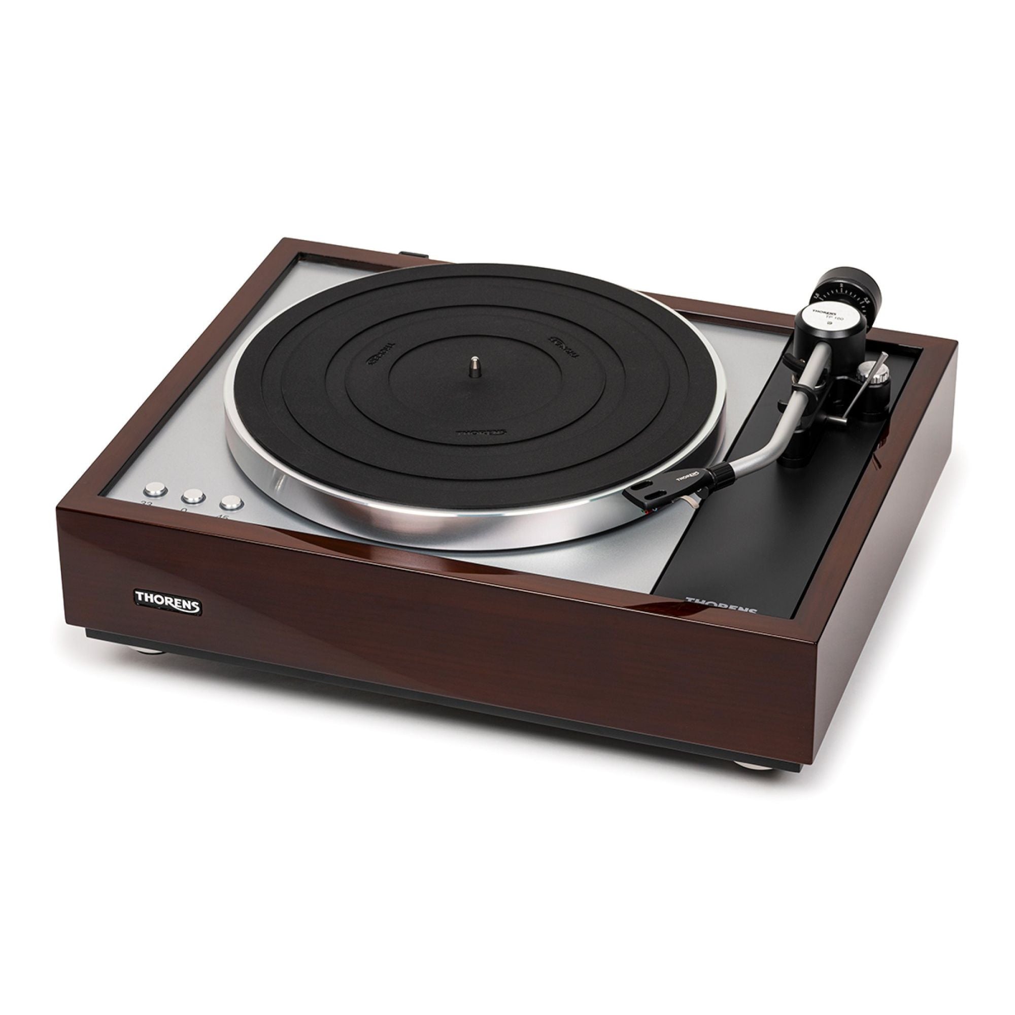 Thorens TD 1600, Gloss Walnut detail