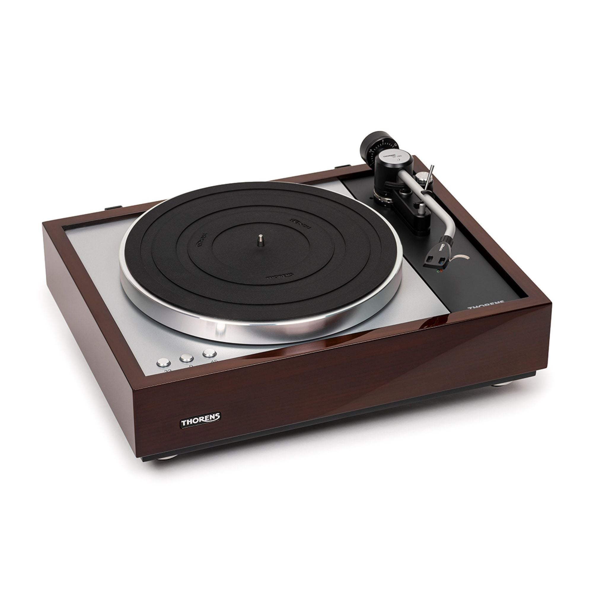 Thorens TD 1600, Gloss Walnut detail