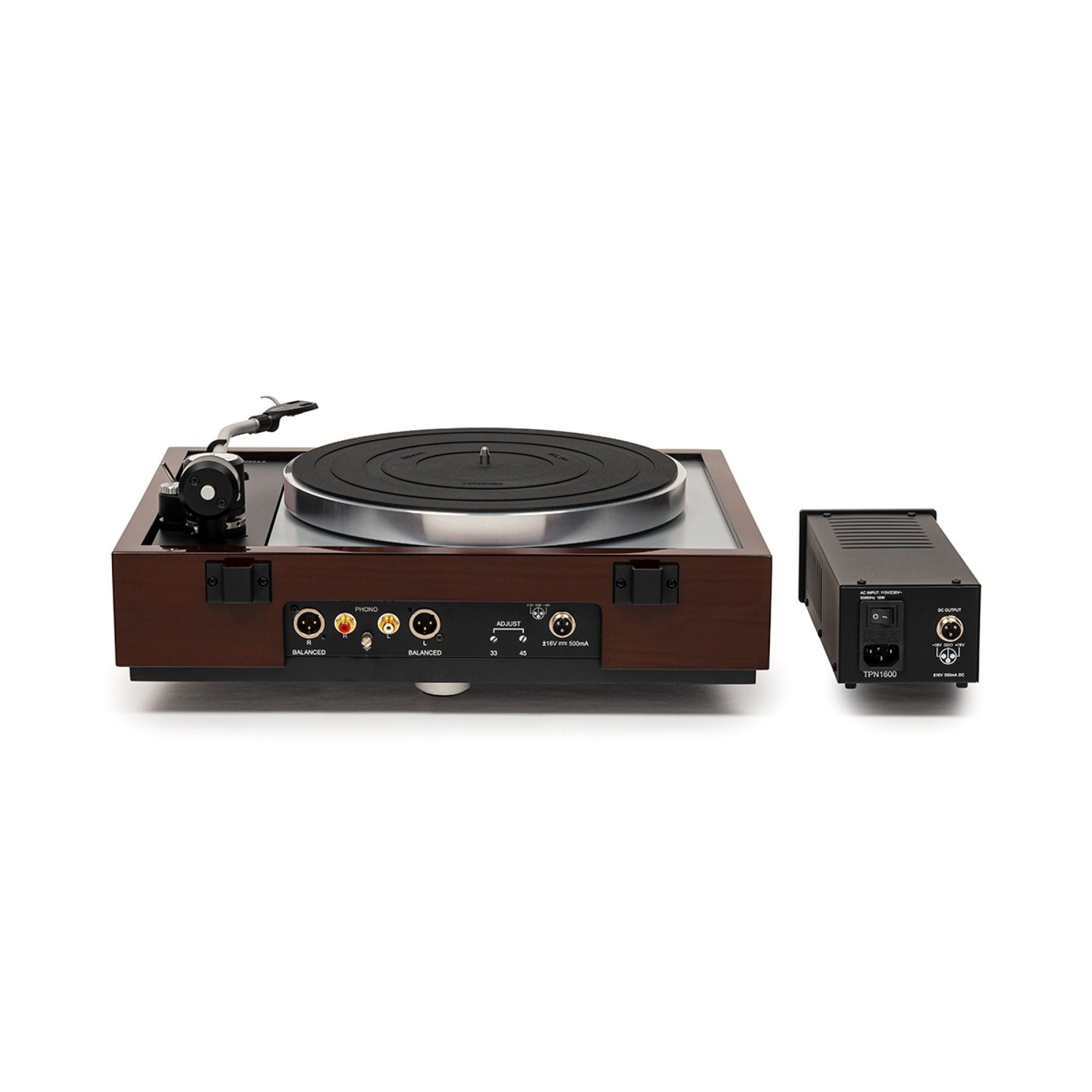 Thorens TD 1600, Gloss Walnut detail