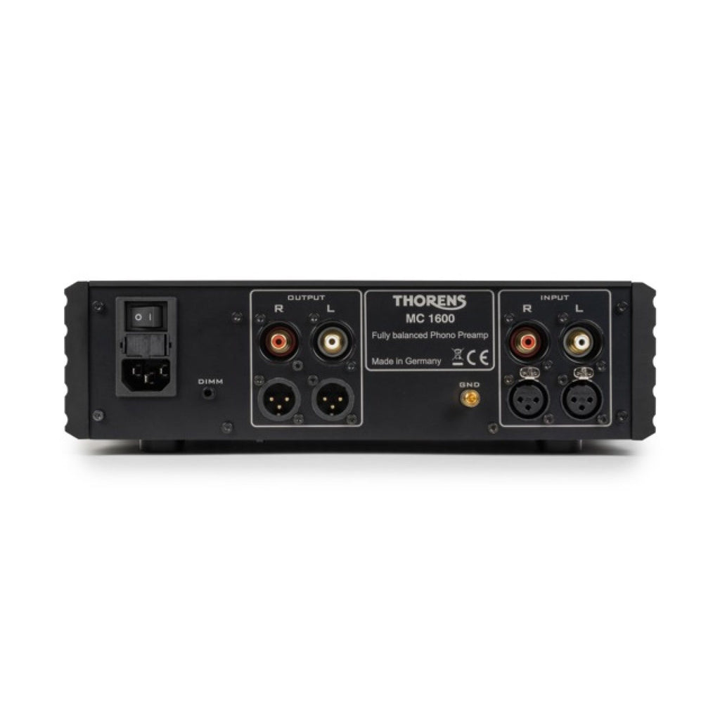 Thorens MC 1600 phono preamplifier rear connections