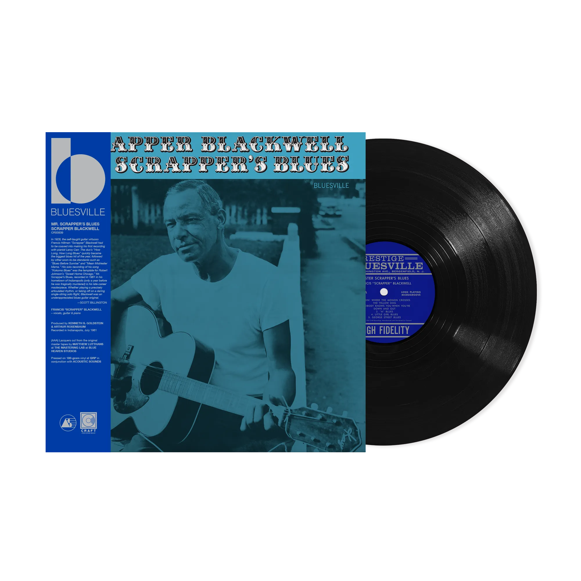 Scrapper Blackwell - Mr. Scrapper's Blues - Bluesville Acoustic Sounds Series LP