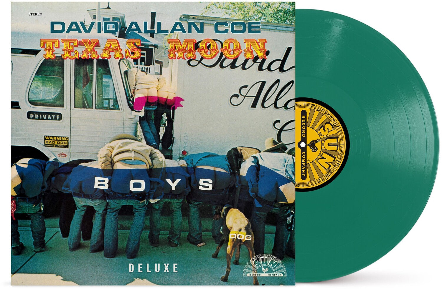 David Allan Coe - Texas Moon Deluxe Edition jacket with green vinyl