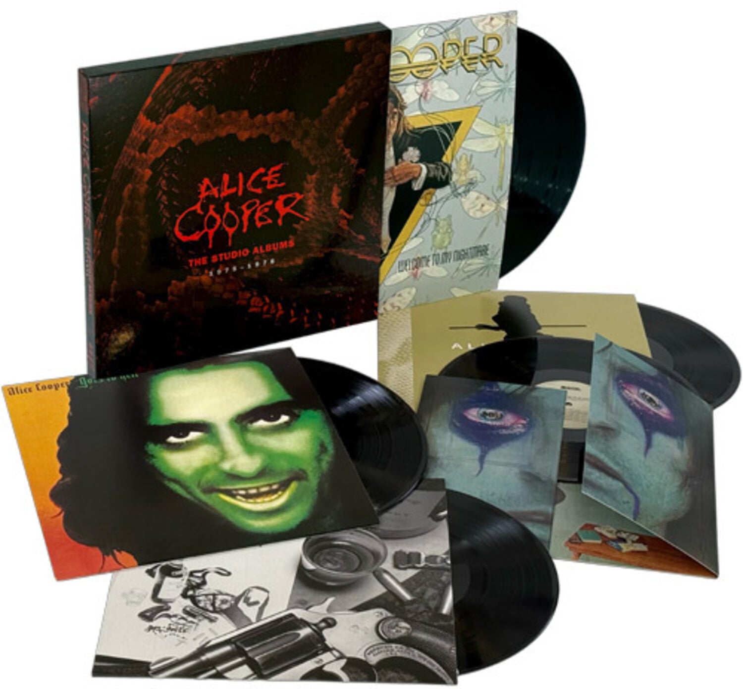 Alice Cooper - The Studio Albums 1975-1978 box set contents