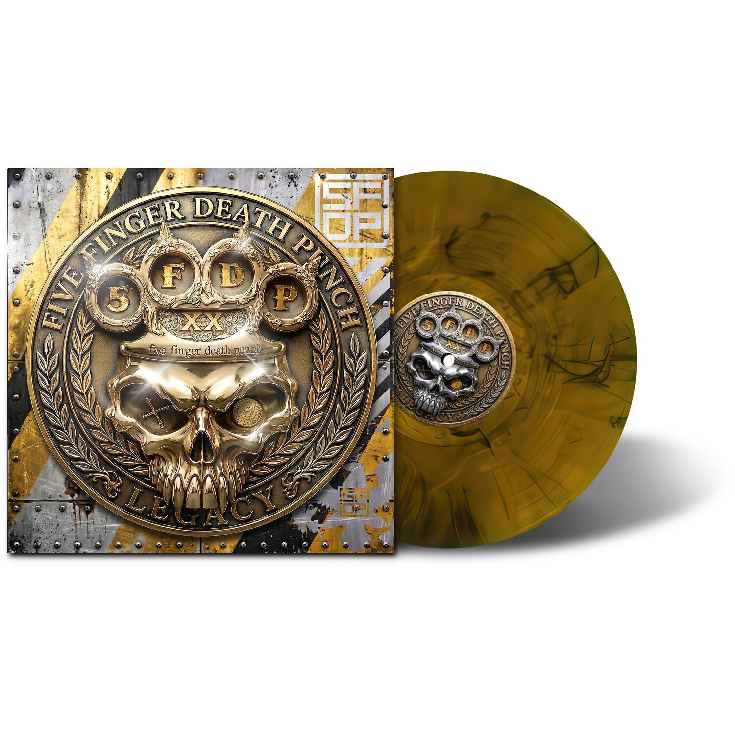 Five Finger Death Punch - Legacy gold indie exclusive LP packshot