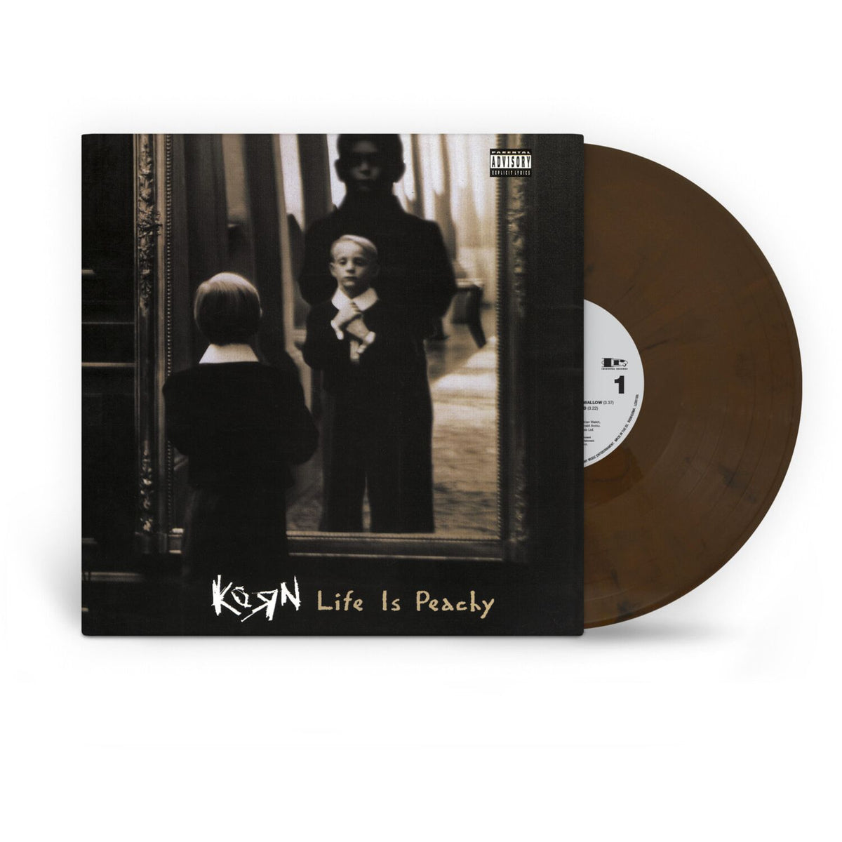 Korn - Life Is Peachy 30th Anniversary hardwood color vinyl packshot