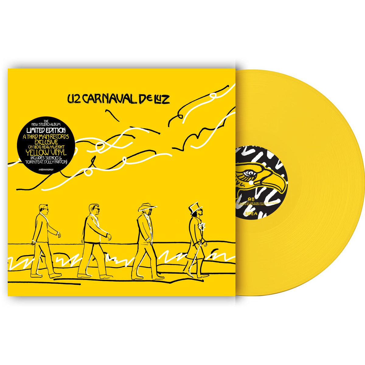 U2 - Carnaval De Luz - 180g Yellow LP jacket and yellow vinyl packshot