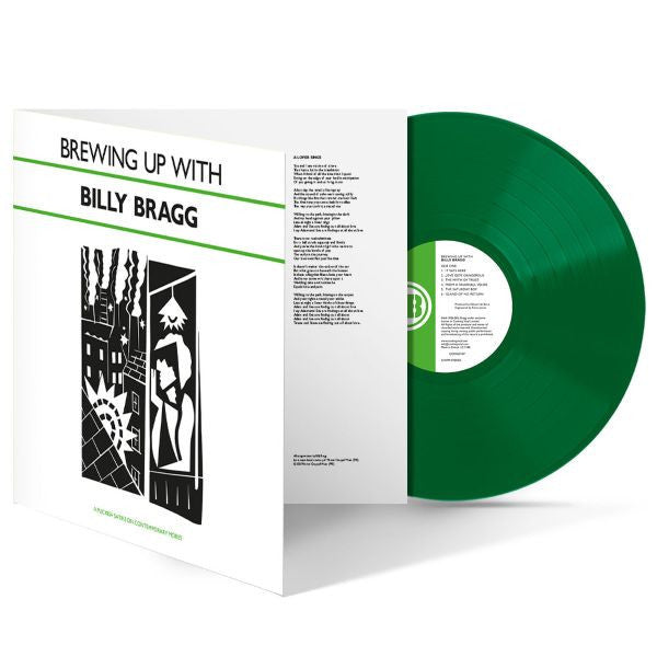 Billy Bragg - Brewing Up With Billy Bragg gatefold with solid dark green vinyl packshot