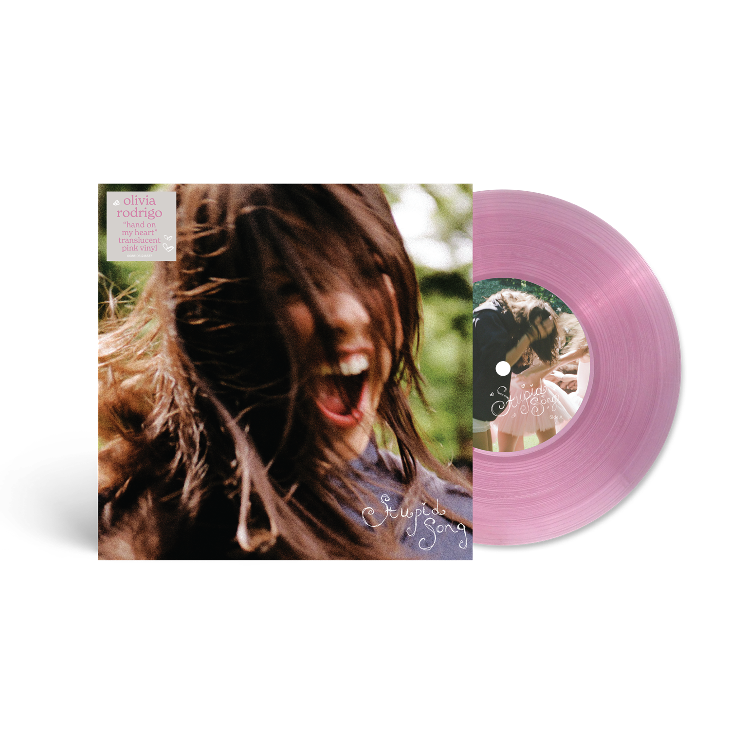Olivia Rodrigo - stupid song - Translucent Pink 7" single packshot