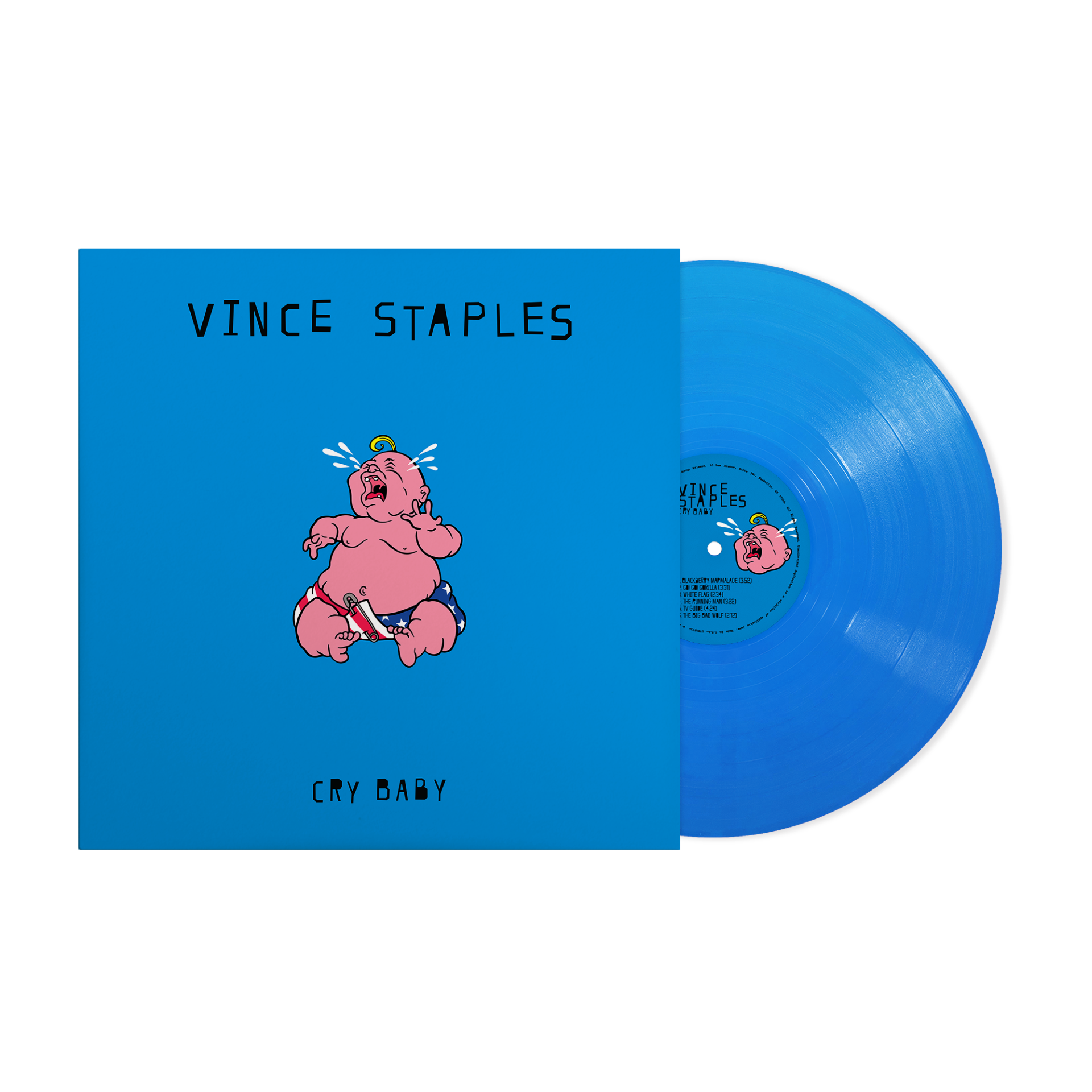 Vince Staples - Cry Baby (UK Edition) - Baby Blue LP alternate blue cover packshot