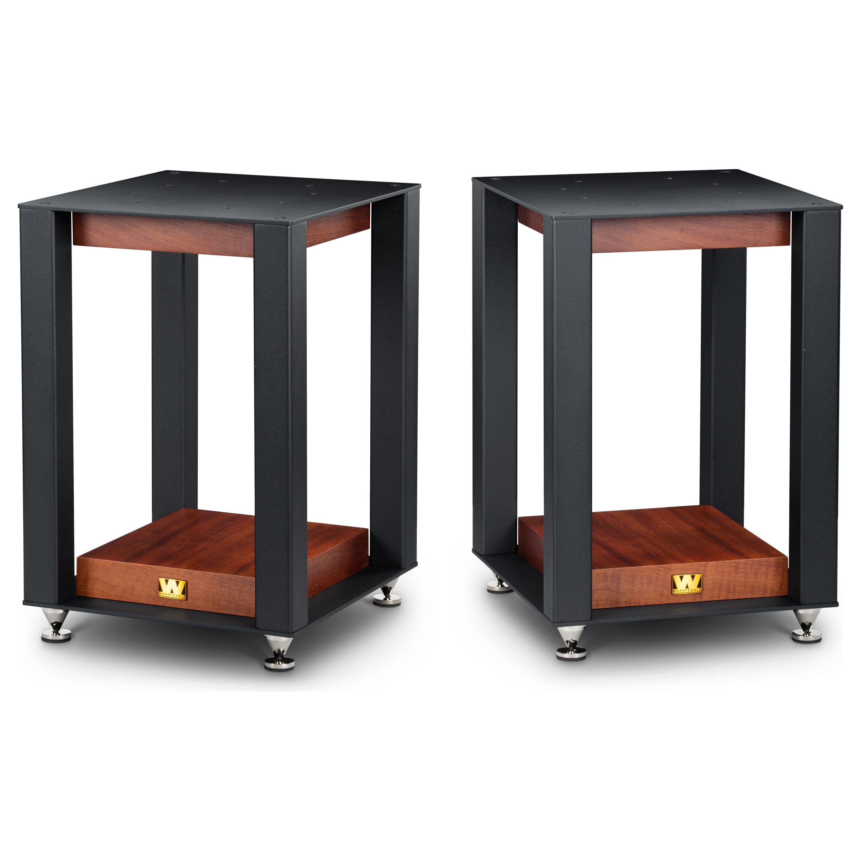 Wharfedale Linton speaker stands, Red Mahogany