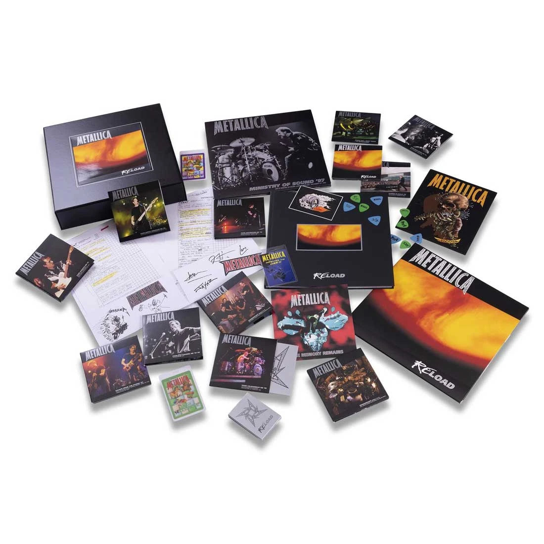 [Pre Order] Metallica - ReLoad - Deluxe Limited Numbered Edition 5LP, 45rpm 7" Vinyl Single, 15CD, 4DVD & Book Box Set  *