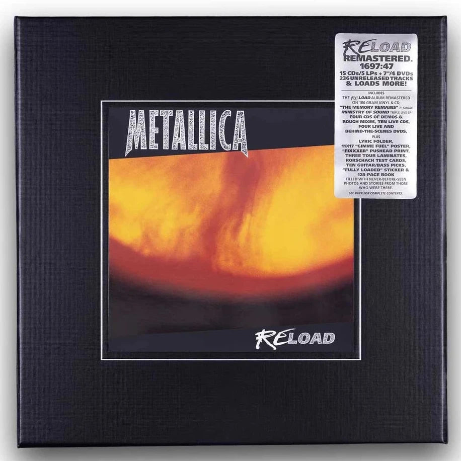 [Pre Order] Metallica - ReLoad - Deluxe Limited Numbered Edition 5LP, 45rpm 7" Vinyl Single, 15CD, 4DVD & Book Box Set  *