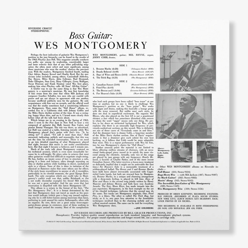 Wes Montgomery - Boss Guitar - OJC LP