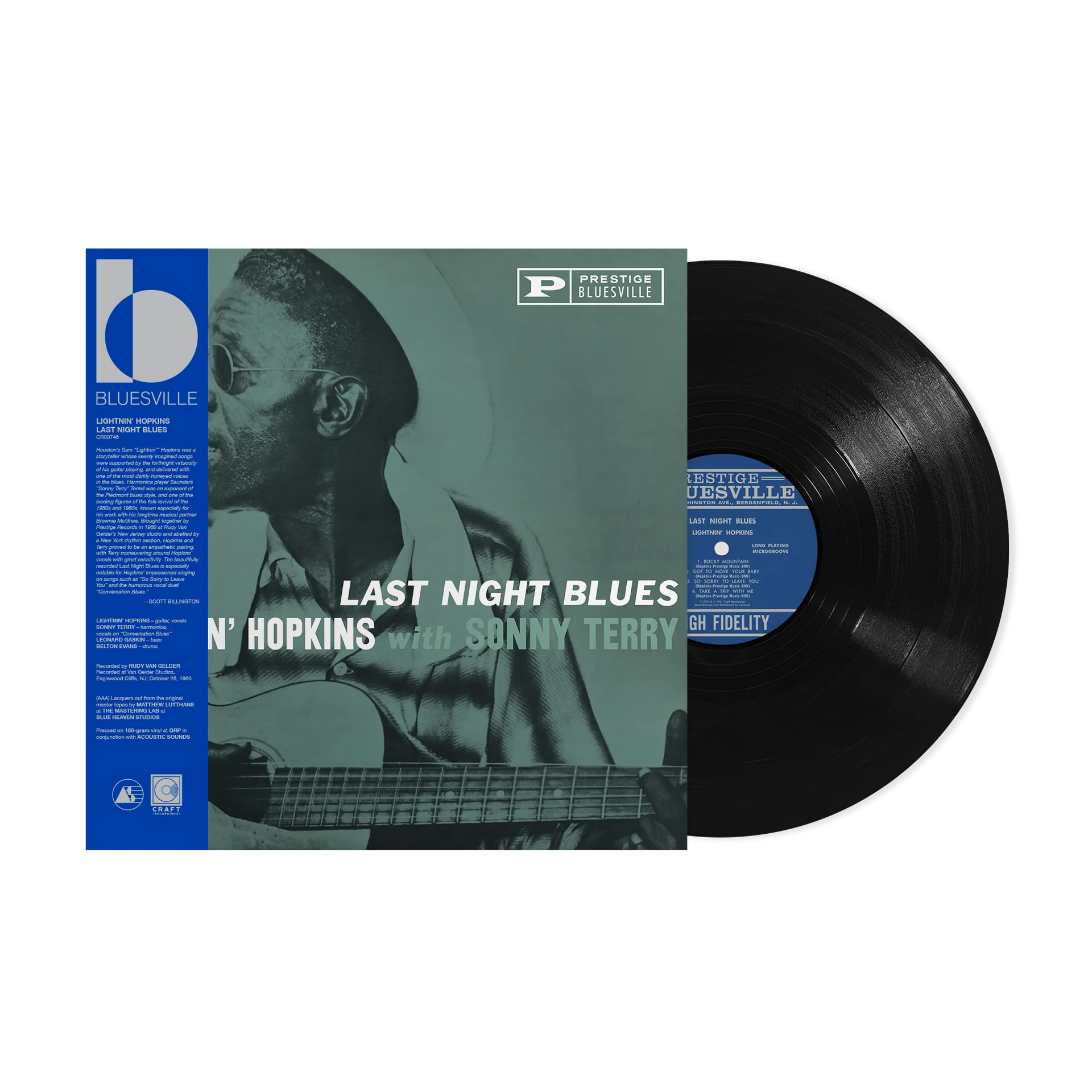 Lightin' Hopkins - Last Night Blues - Bluesville Acoustic Sound Series LP