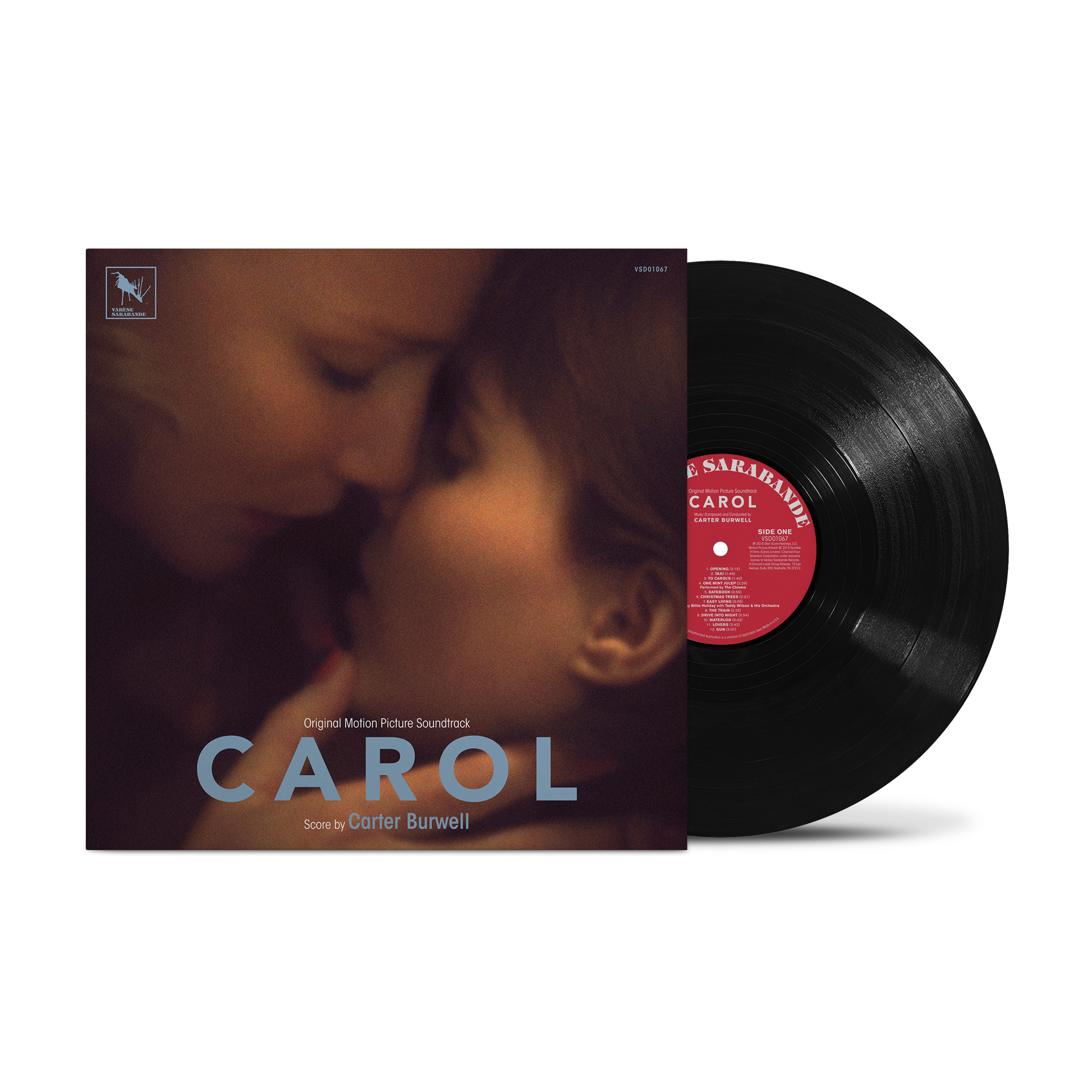 Carter Burwell - Carol (Original Motion Picture Soundtrack) LP jacket and vinyl