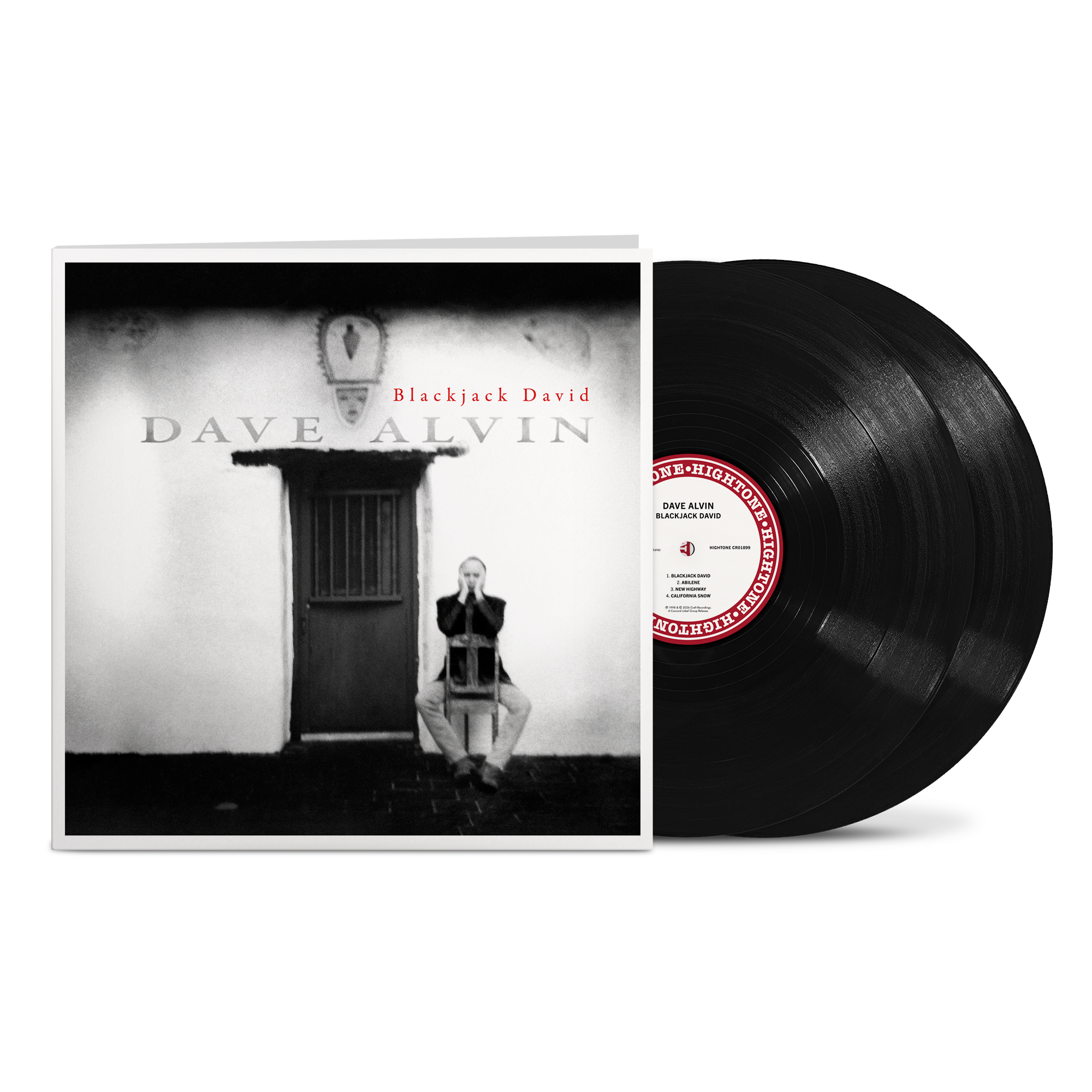 Dave Alvin - Blackjack David 2LP jacket with both discs and HighTone labels
