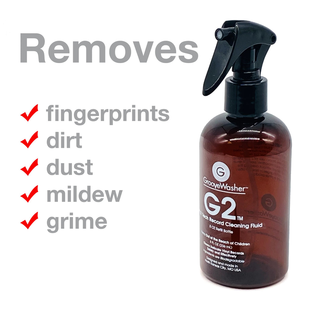 Gr2 Cleaner Groovewasher - G2 High Tech Record Cleaning Fluid 8 Oz Refill Bottle ...