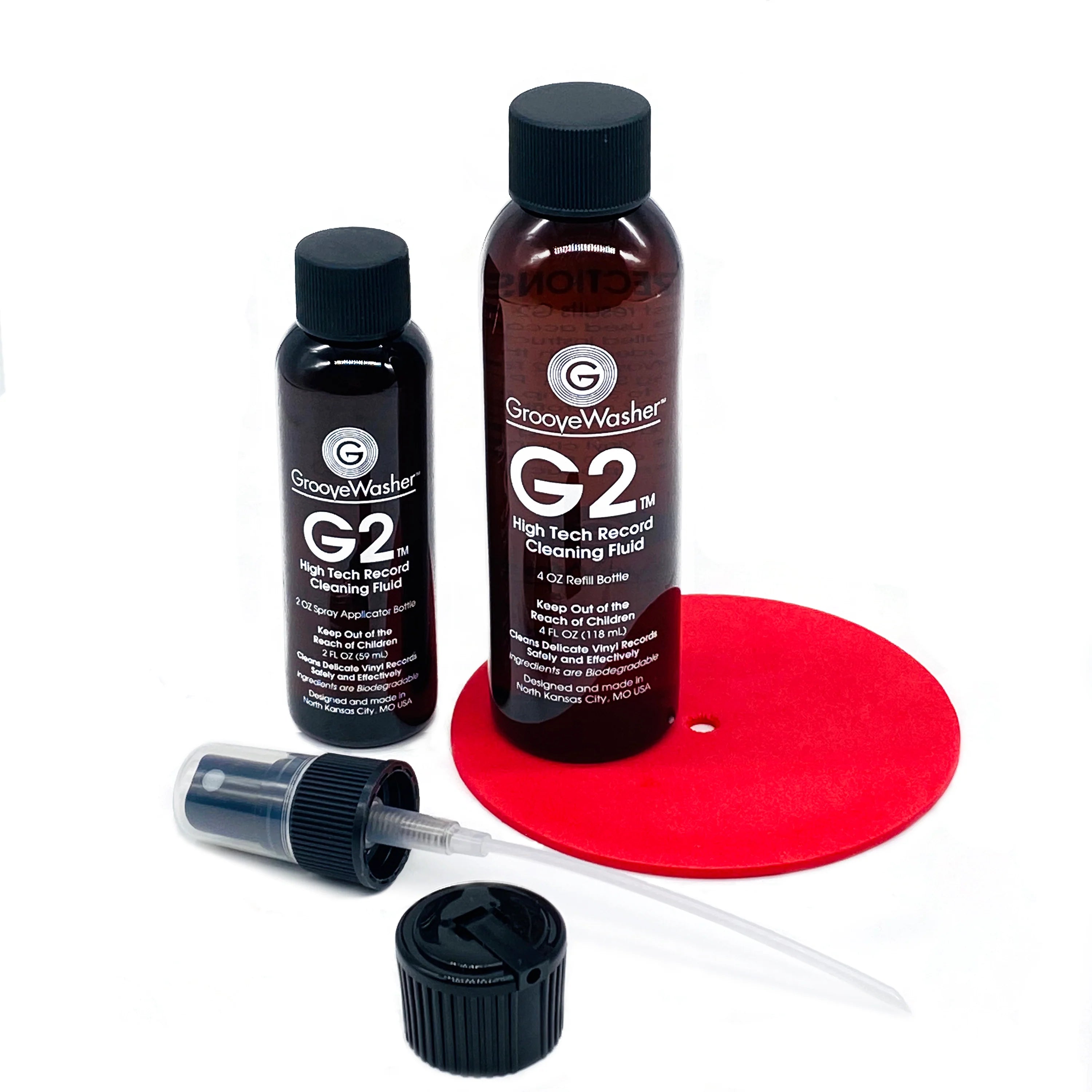 GrooveWasher - G2 Record Cleaning Fluid Kit (2oz. Mist Spray & 4oz. Refill)