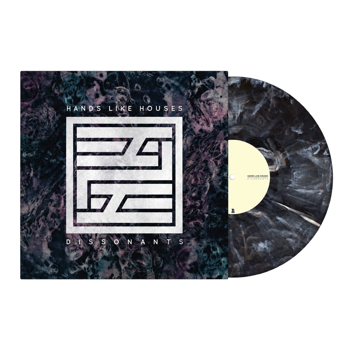 Hands Like Houses - Dissonants (10th Anniversary) - Black Ice/White Wave LP album cover
