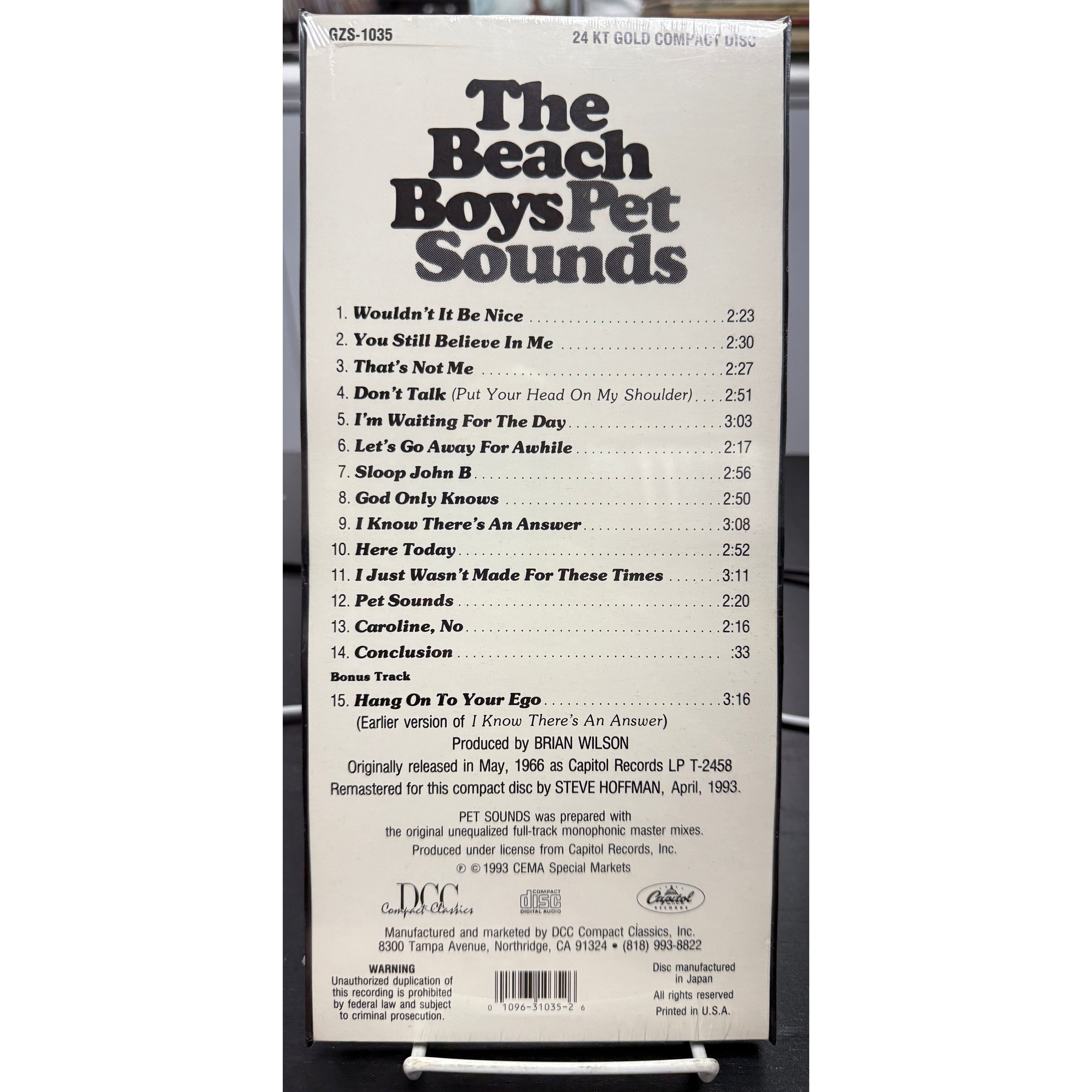 The Beach Boys - Pet Sounds - DCC CD | The 'In' Groove