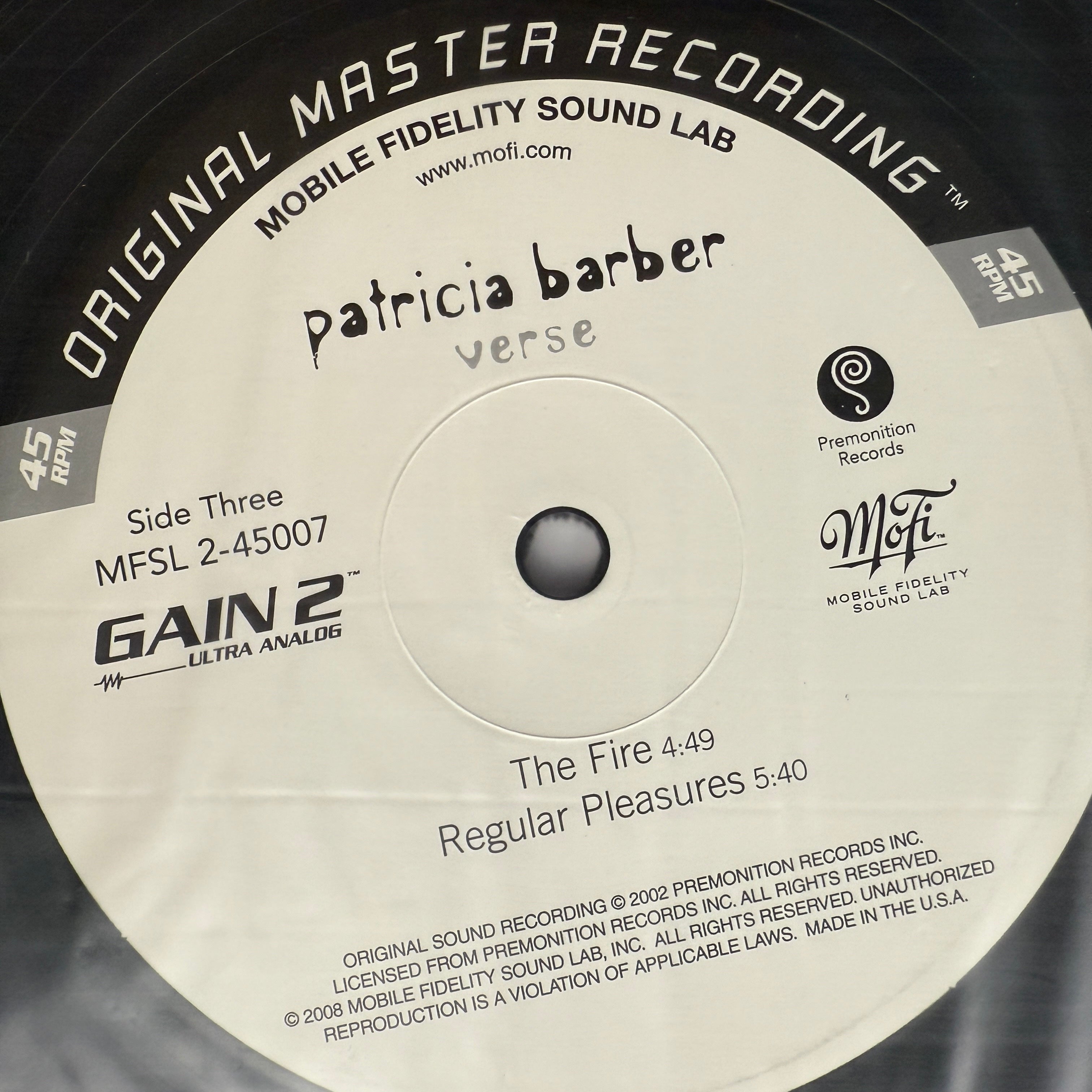 Patricia Barber - Verse - MFSL LP