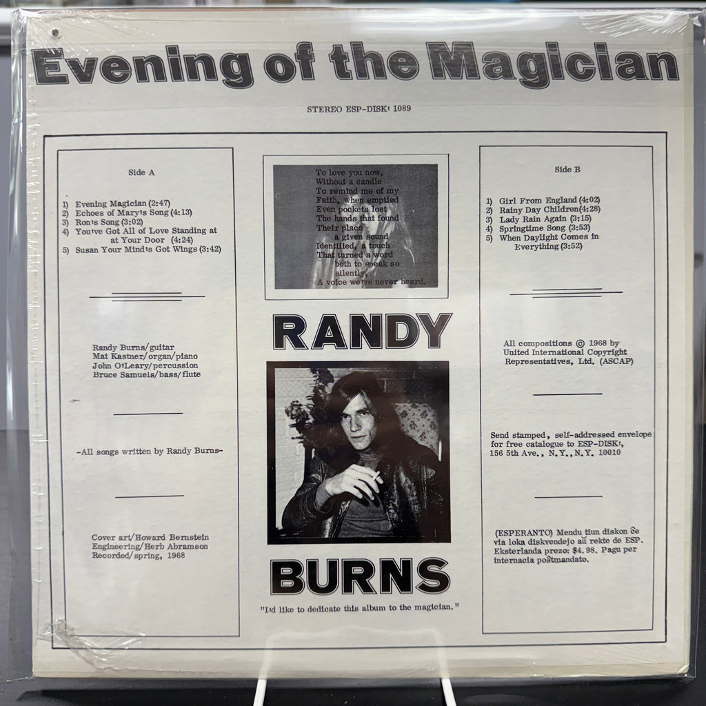 Randy Burns - Evening Of The Magician - LP