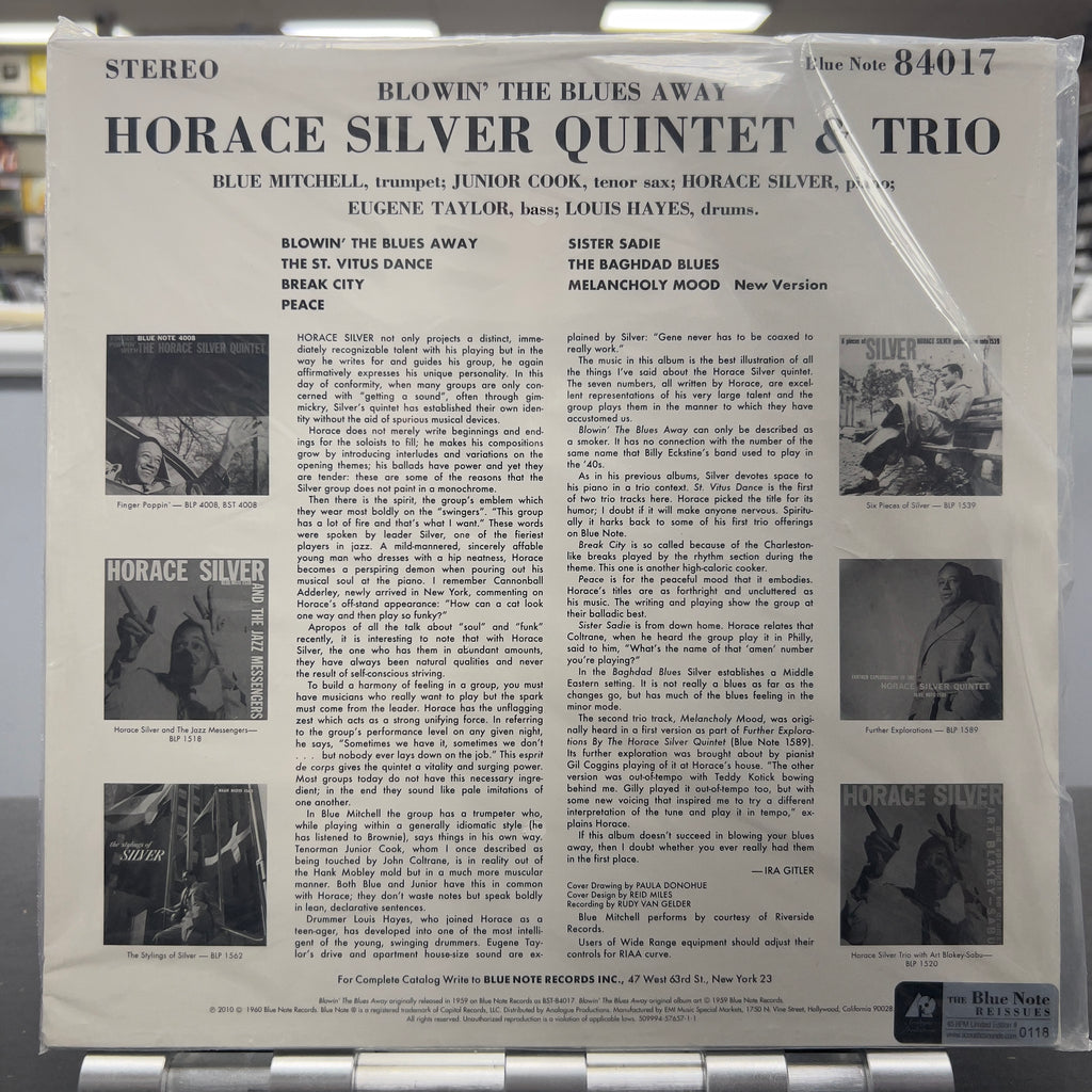 The Horace Silver Quintet & Trio - Blowin' The Blues Away - Analogue Productions 45rpm LP