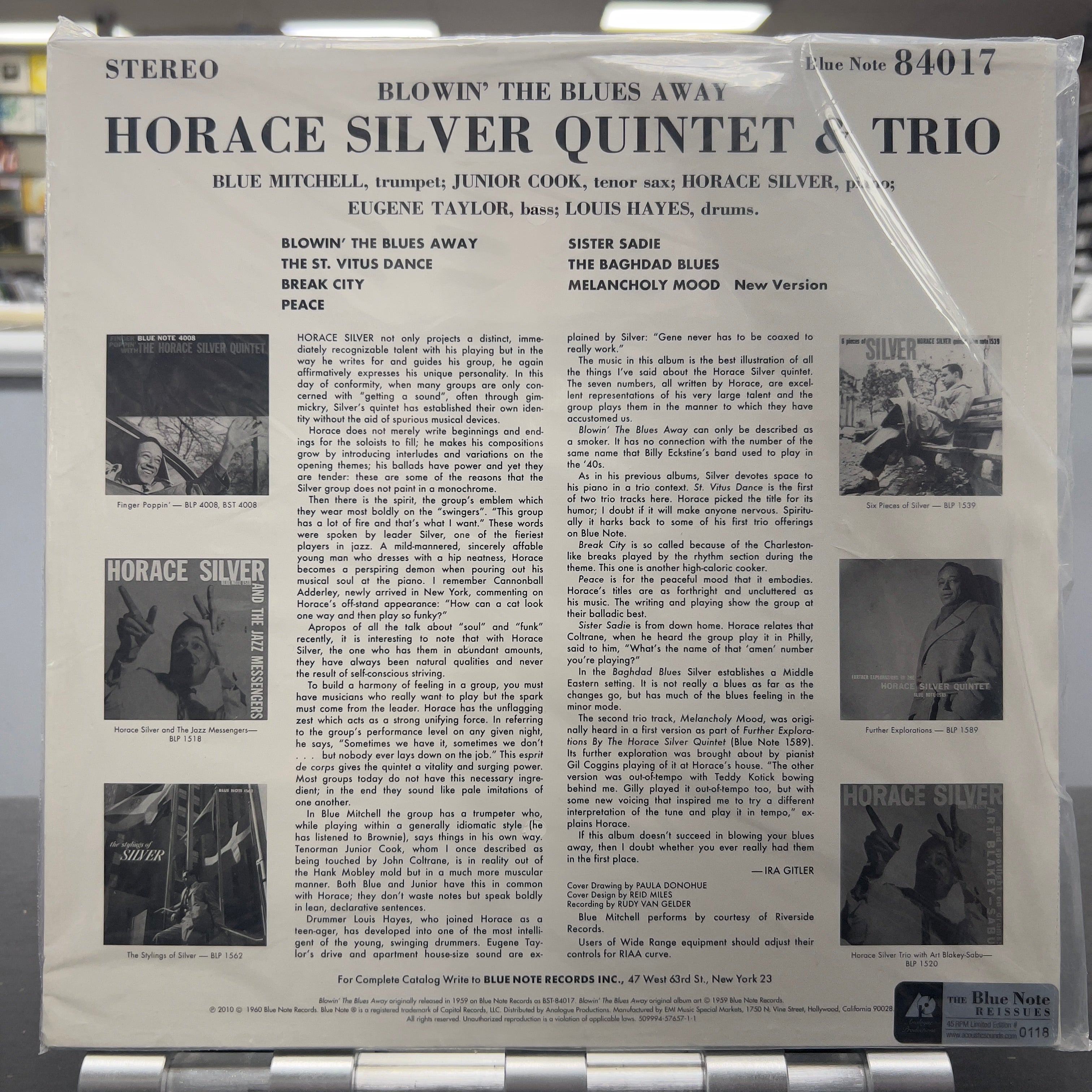 The Horace Silver Quintet & Trio - Blowin' The Blues Away - Analogue Productions 45rpm LP