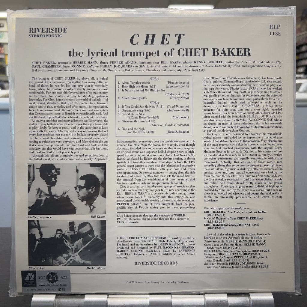 Chet Baker - Chet - Analogue Productions 45rpm LP