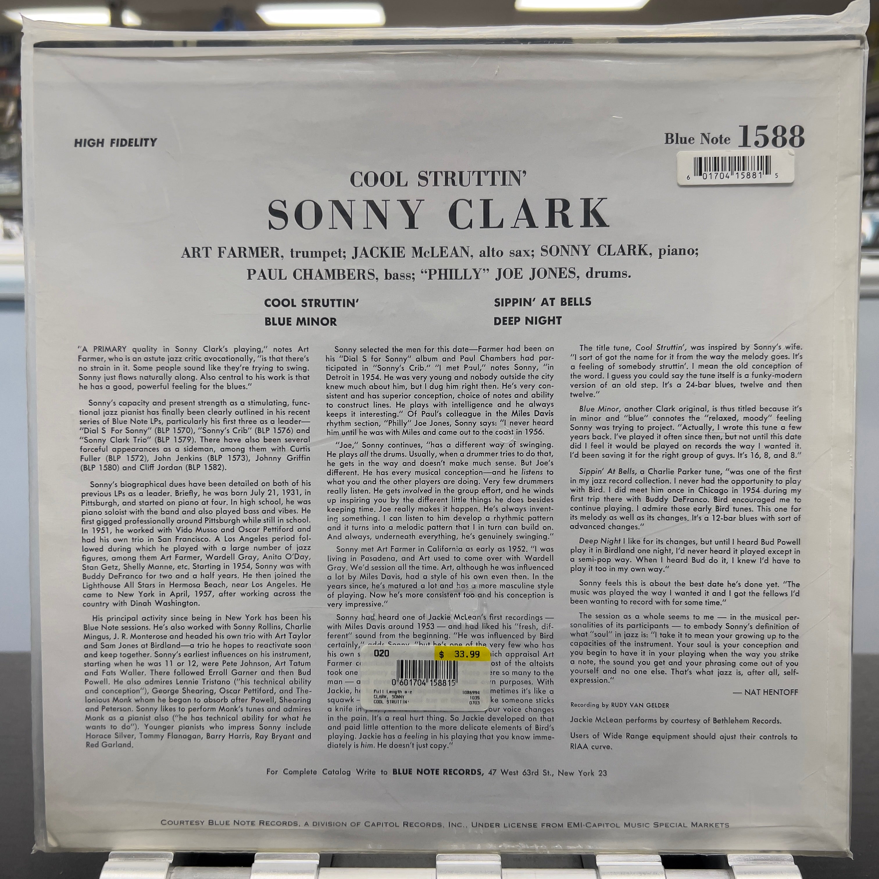 Sonny Clark - Cool Struttin' - Classic Records LP – The 'In' Groove