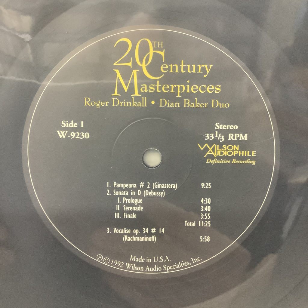 Roger Drinkall/Dian Baker - 20th Century Masterpieces for Piano & Cello - Wilson Audiophile :LP