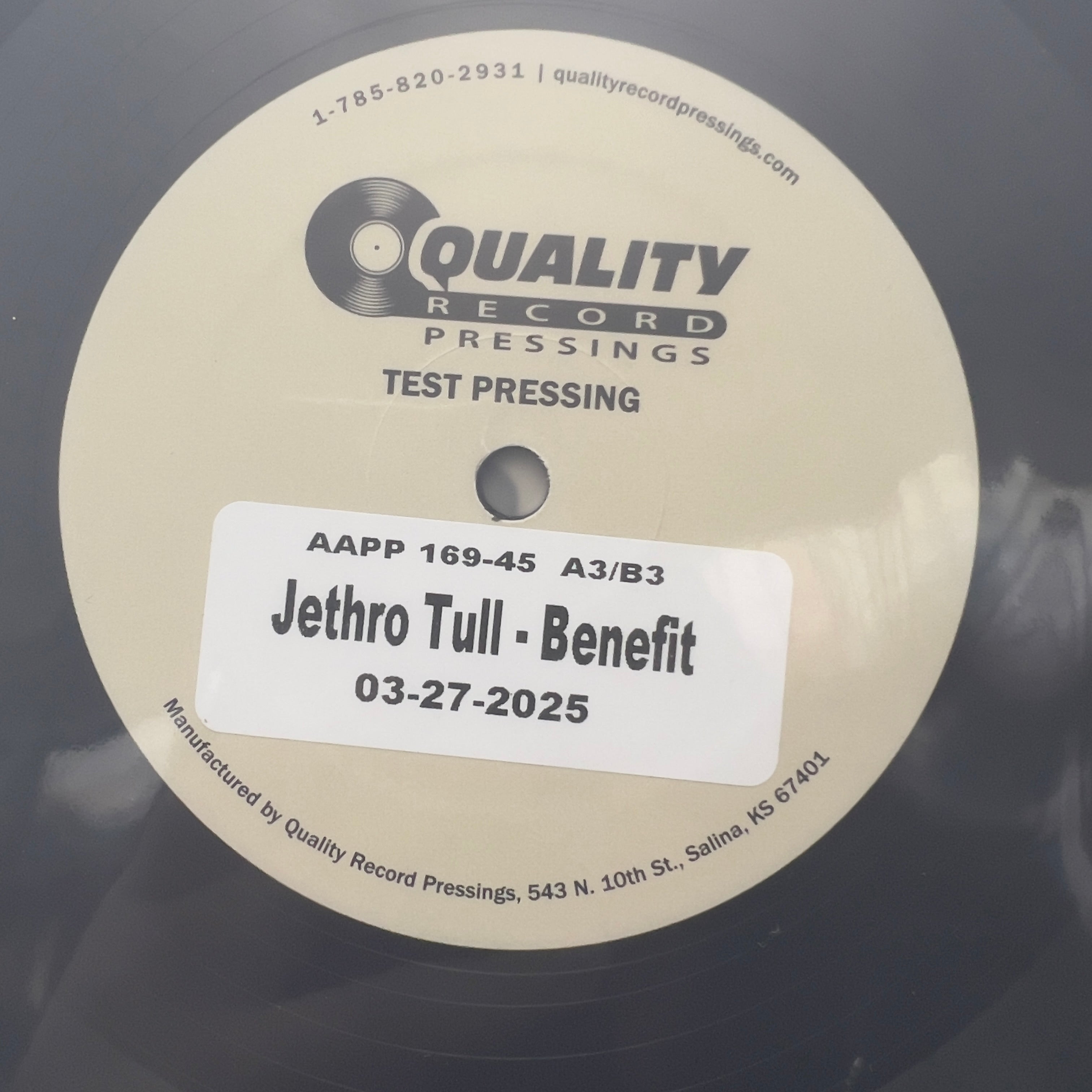 Jethro Tull - Benefit - Analogue Productions 45rpm Test Pressing LP