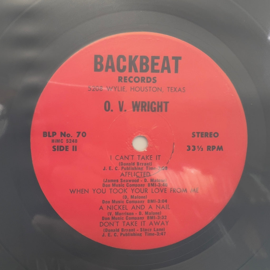 O.V. Wright - A Nickel And A Nail And Ace Of Spades - LP