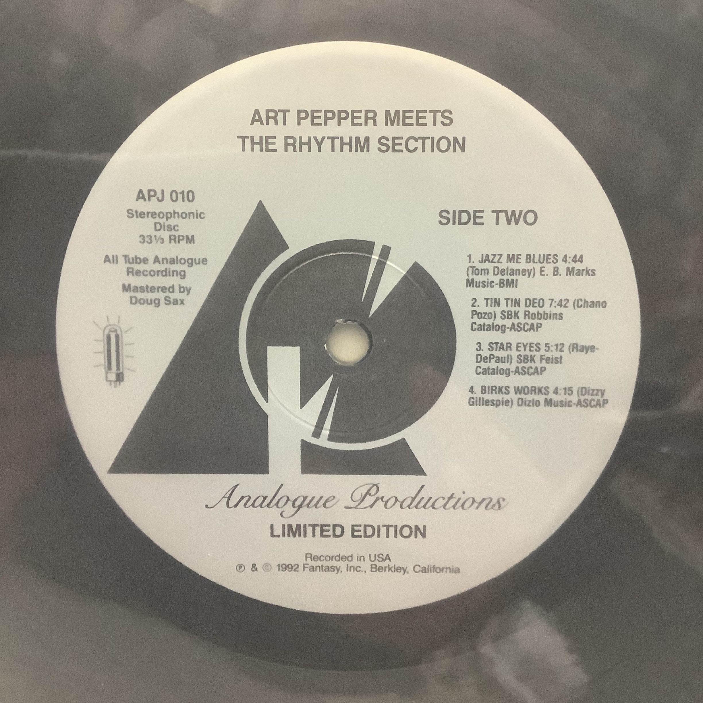 Art Pepper - Se encuentra con la sección de ritmo - Analogue Productions LP