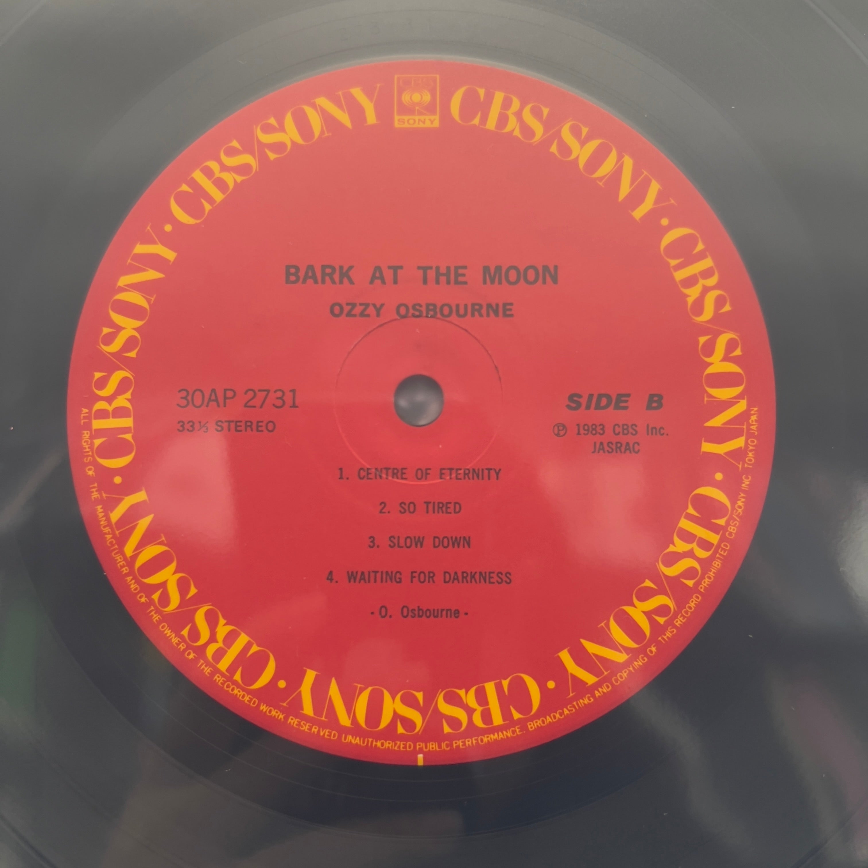 Ozzy Osbourne - Bark At The Moon - Japanese LP