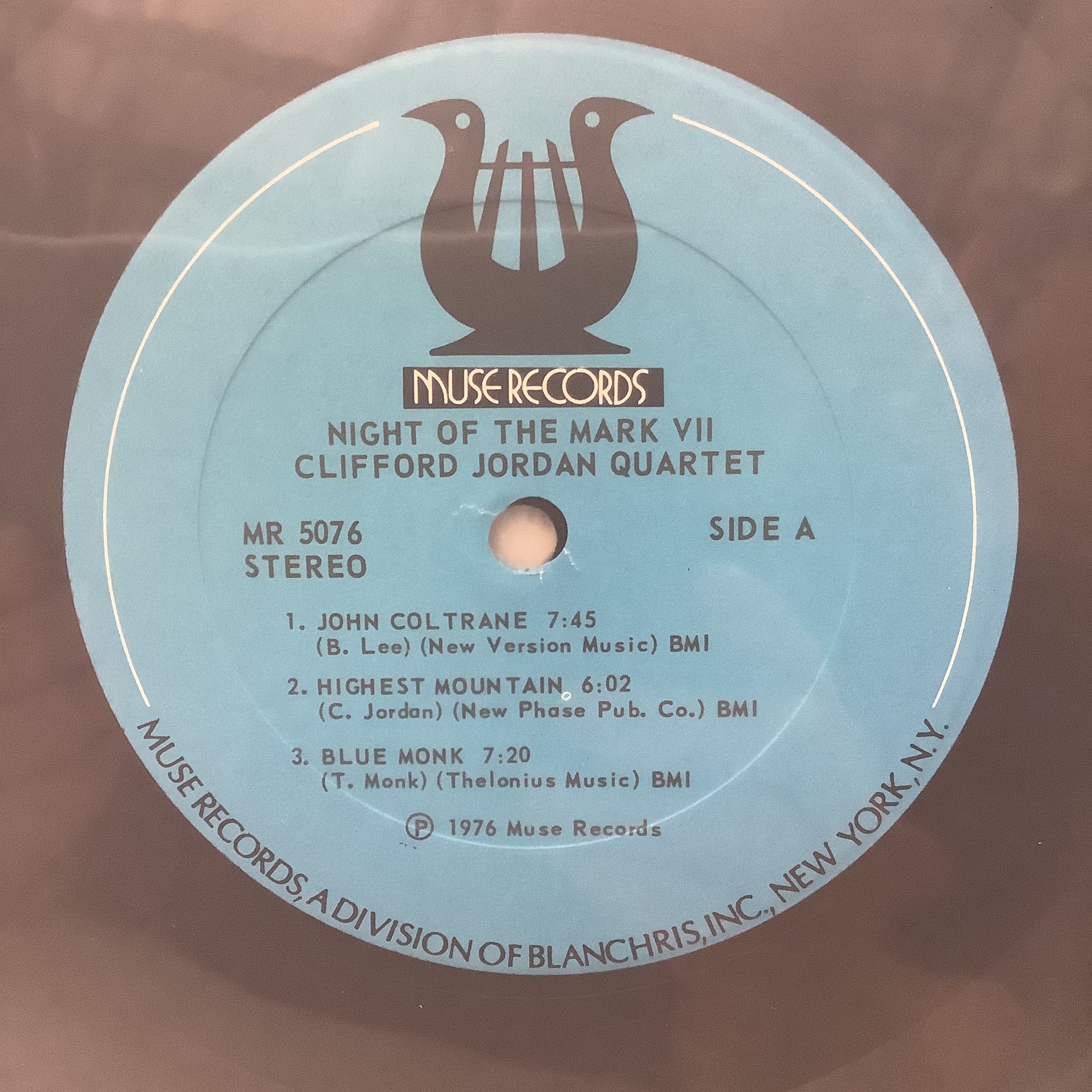 Clifford Jordan - Night of the Mark 7 - Muse LP