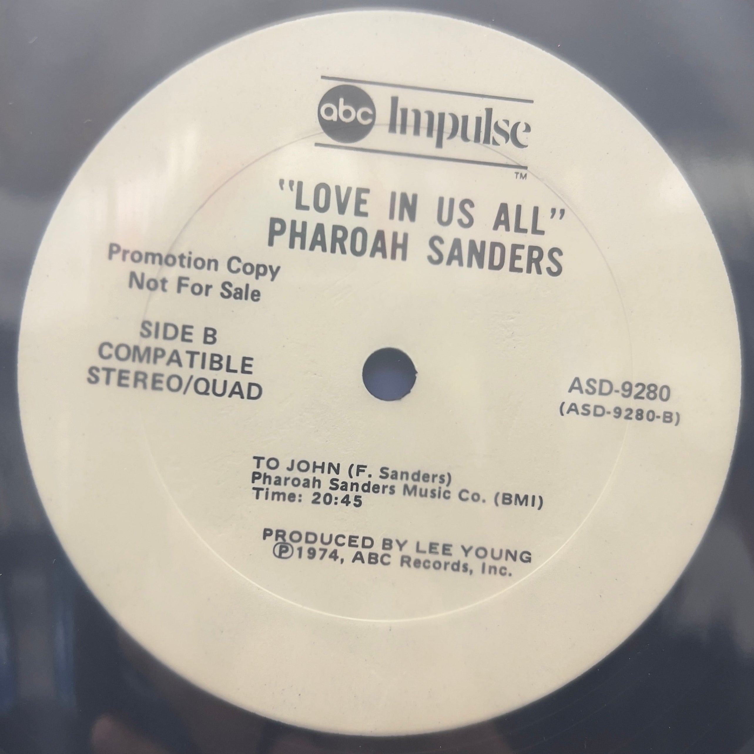 Pharoah Sanders - Love In Us All - Promo LP