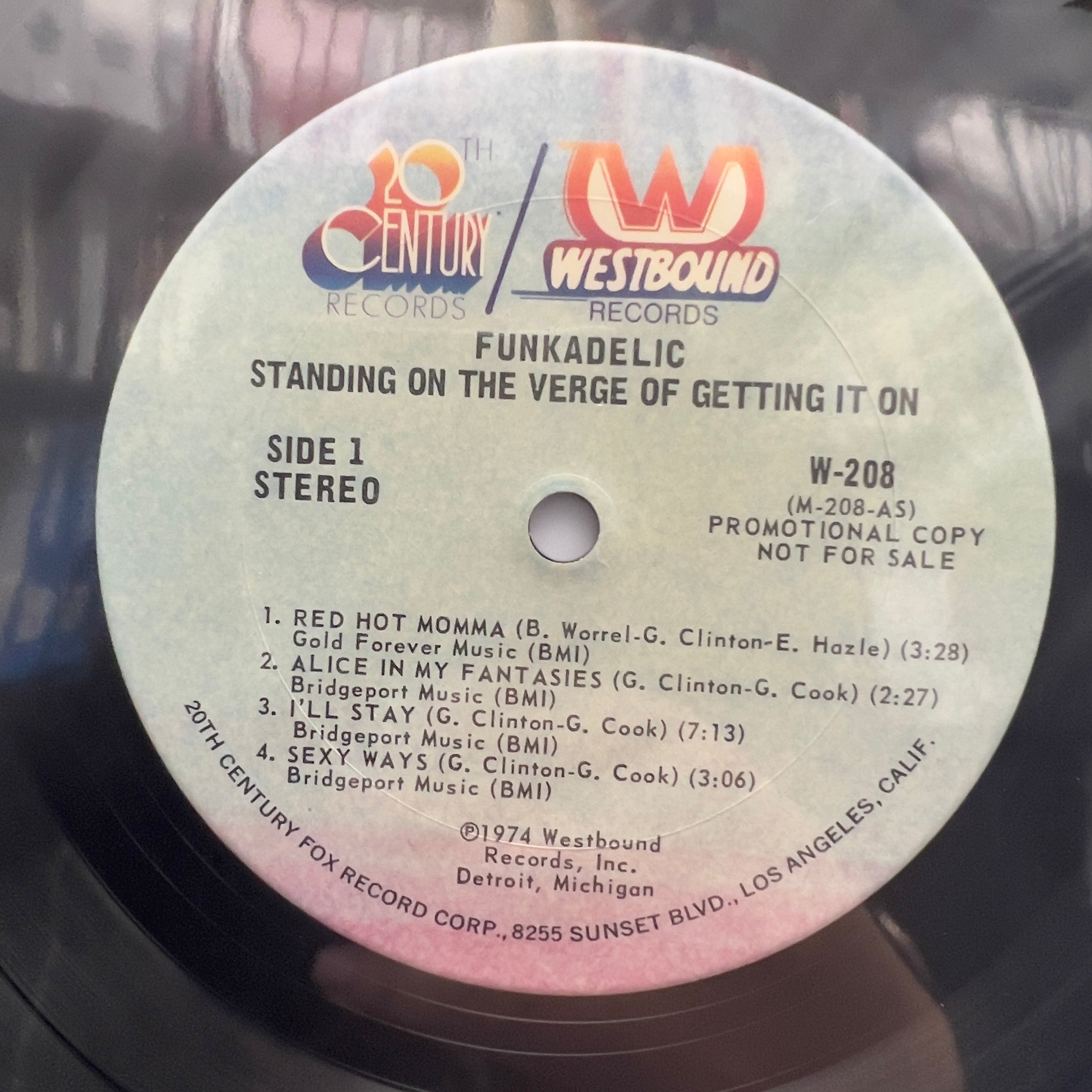 Funkadelic - Standing On The Verge Of Getting It On - Promo LP