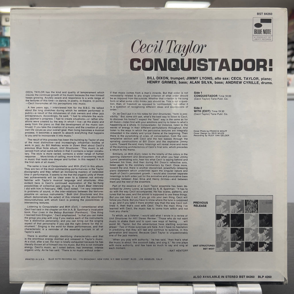 Cecil Taylor - Conquistador! - LP