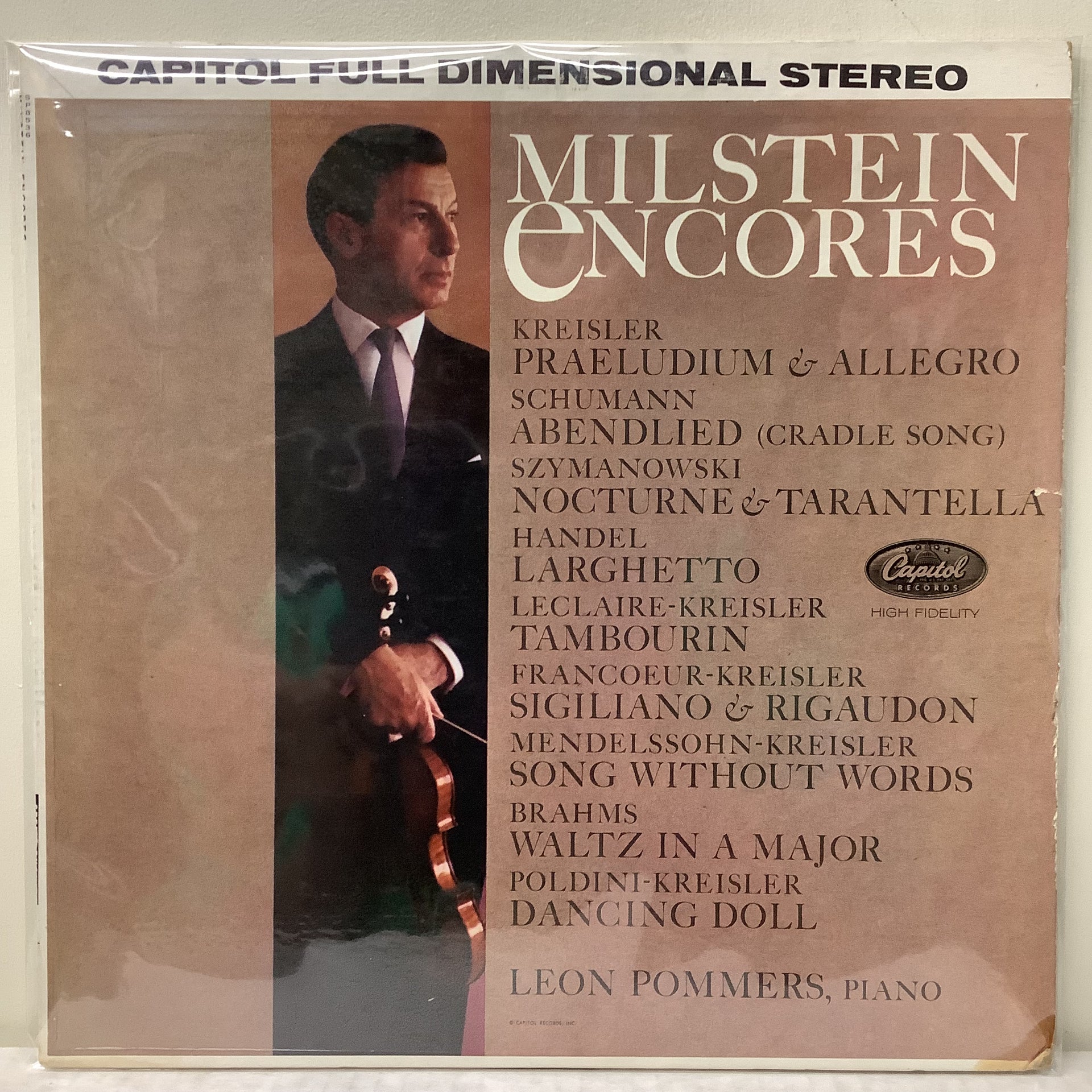 Nathan Milstein - Encores - Capitol LP | The 'In' Groove Nathan Milstein - Encores - Capitol LP | The 'In' Groove