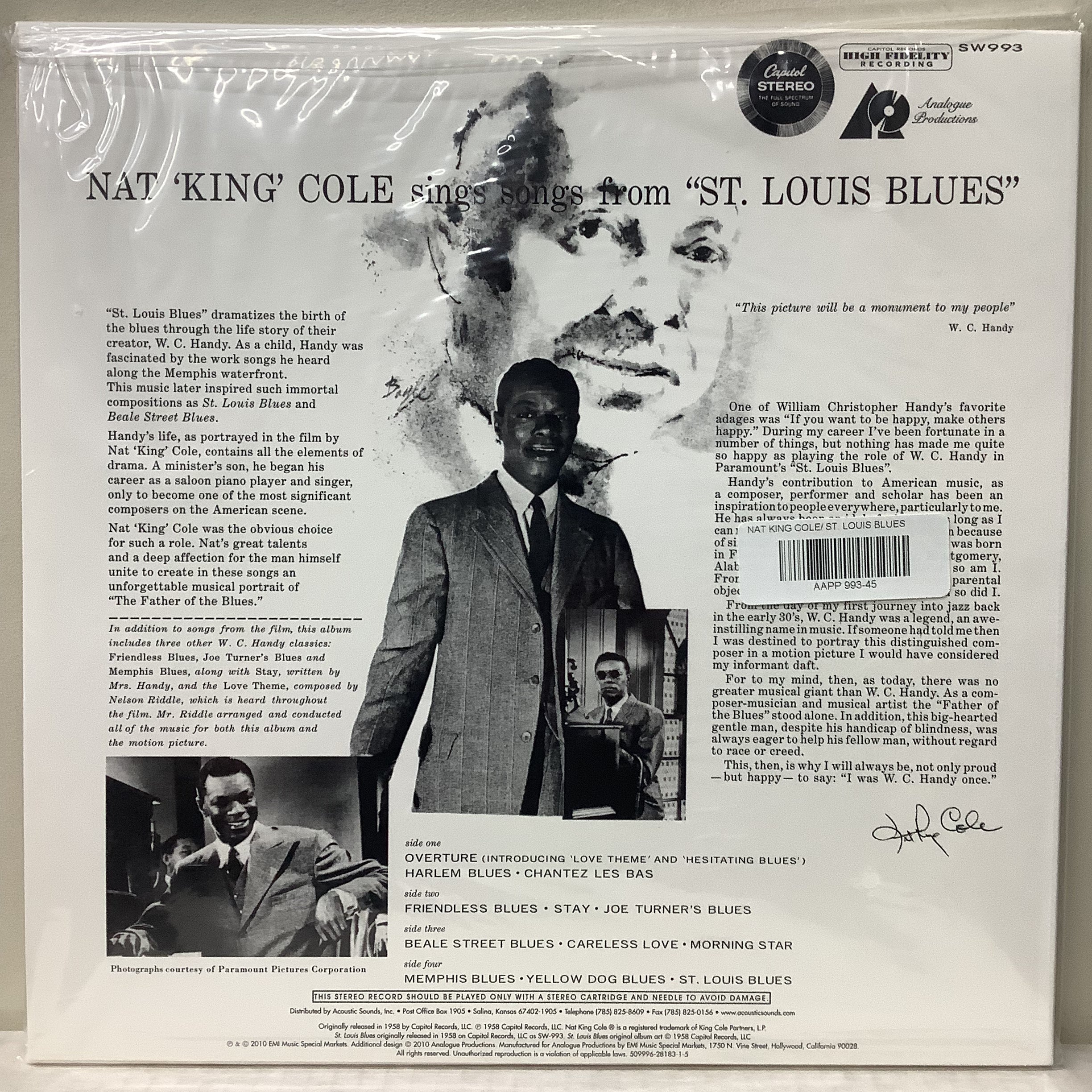 Nat King Cole - St. Louis Blues - Analogue Productions 45rpm LP