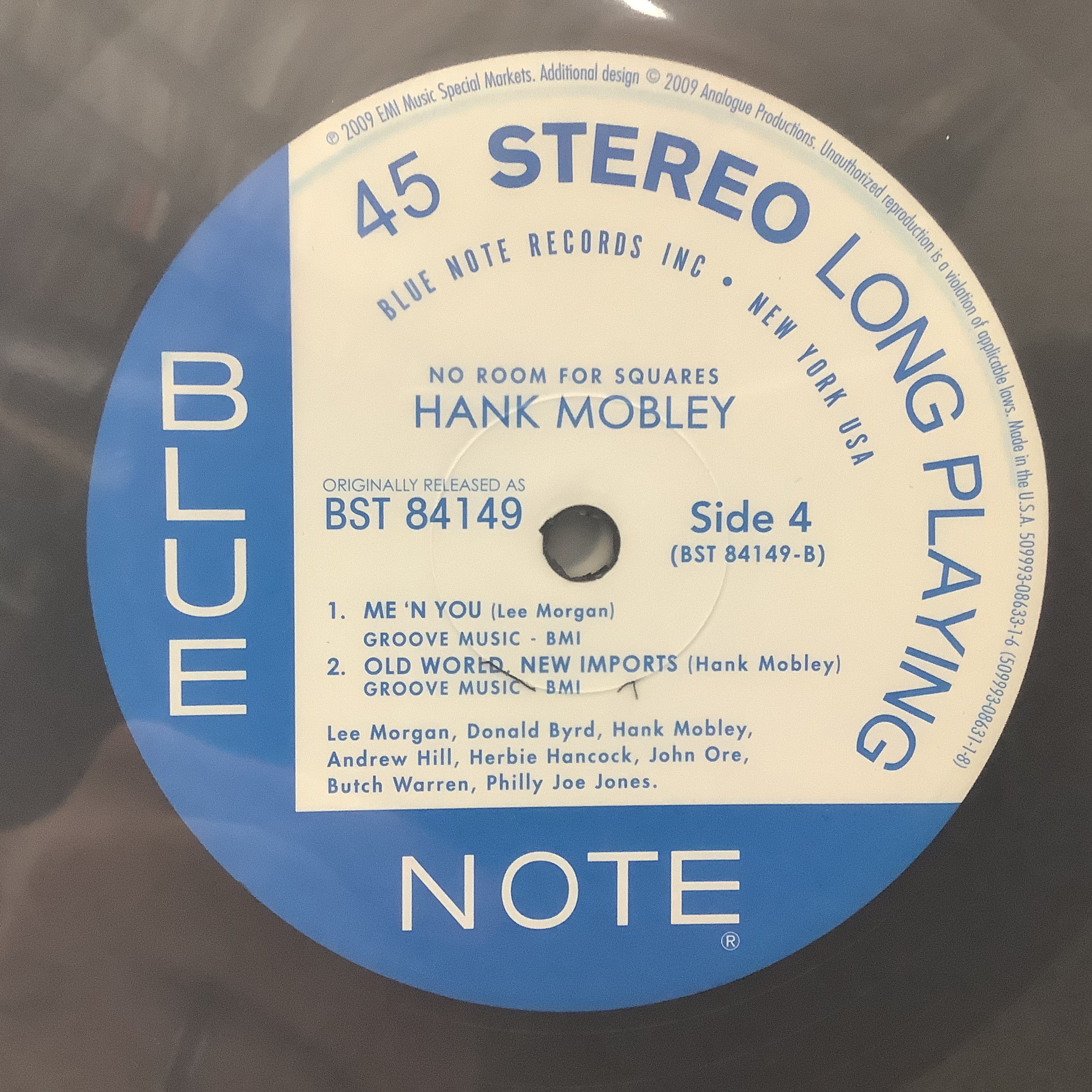 Hank Mobley - No Room for Squares - Analogue Productions 45RPM 2x LP